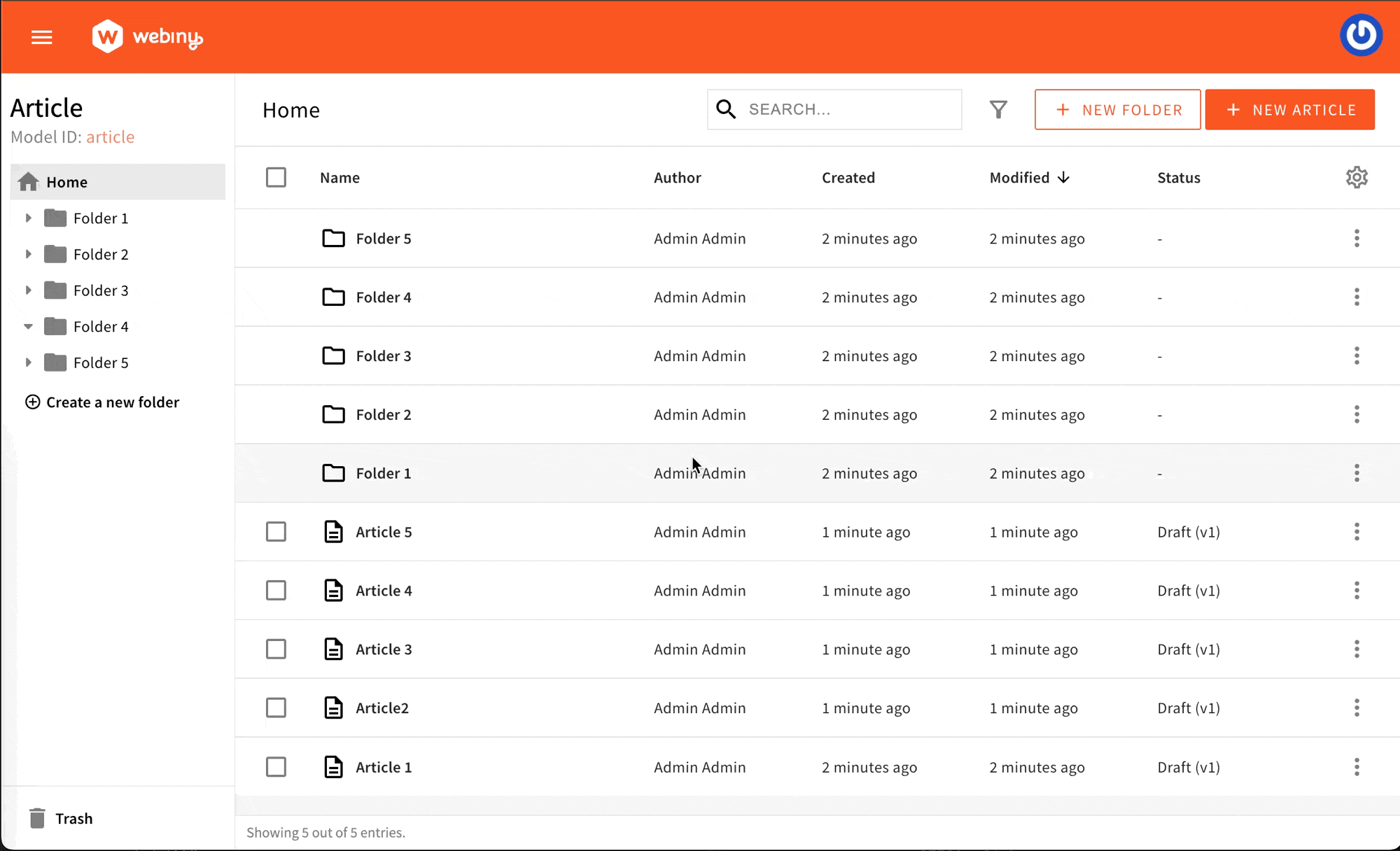Confirm folder move: prompt appears before completing drag-and-drop.